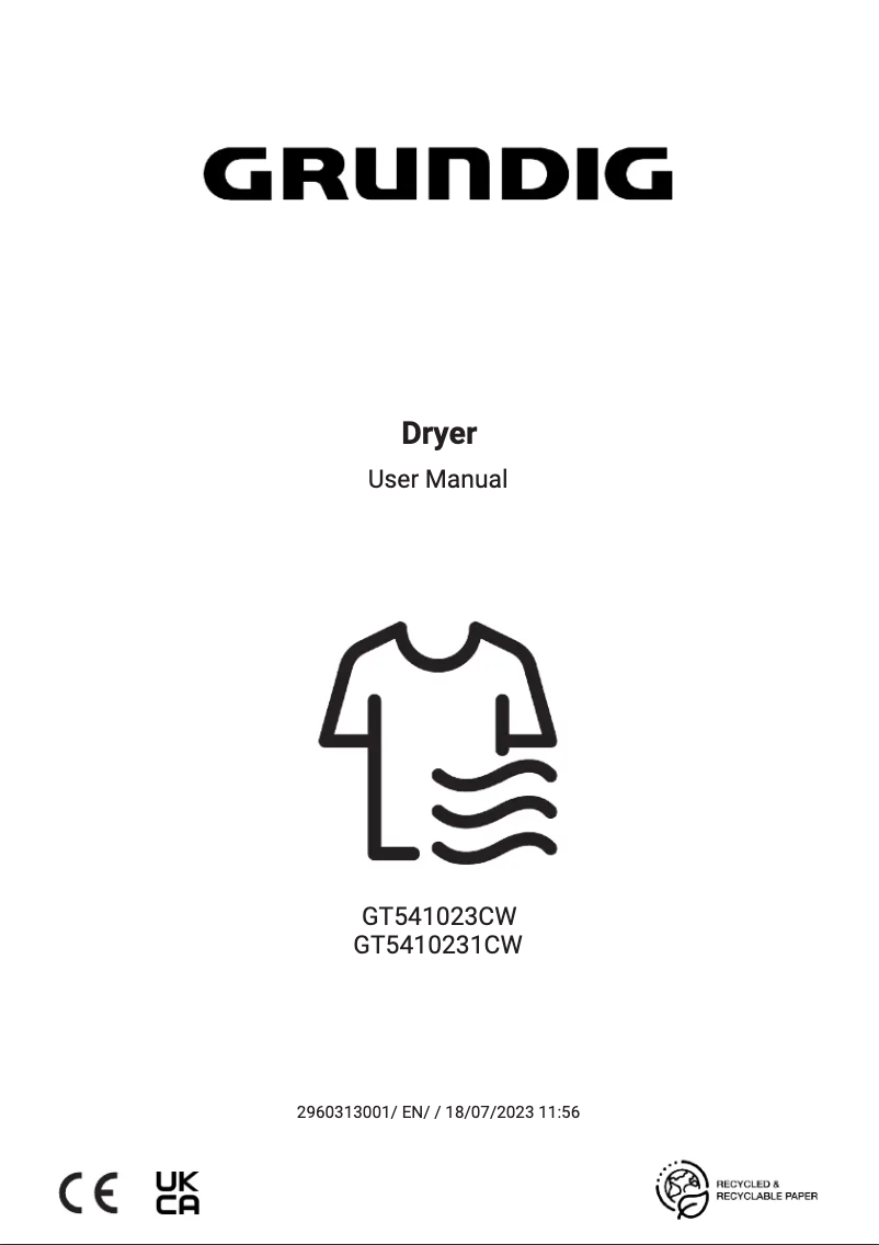 Página 1 del manual Manual de usuario Grundig GT5410231CW