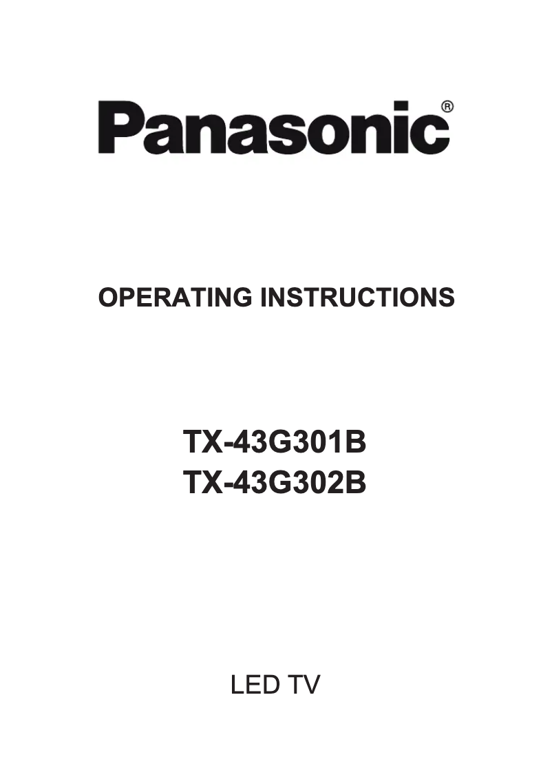 Página nº 1 - Manual de usuario Panasonic TX-43G302B