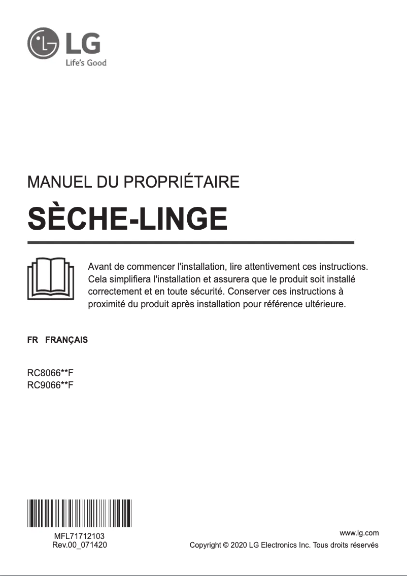 Página 1 del manual Manual de usuario LG RC9066G2F