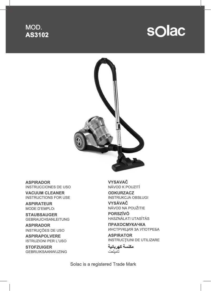 Página 1 del manual Manual de usuario Solac Brave AS3102