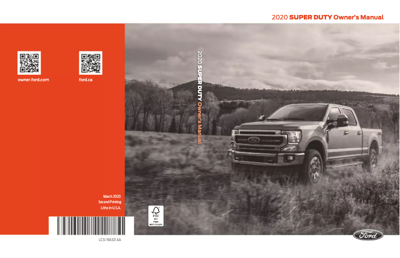 Página 1 del manual Manual de usuario Ford F-450 Super Duty (2020)