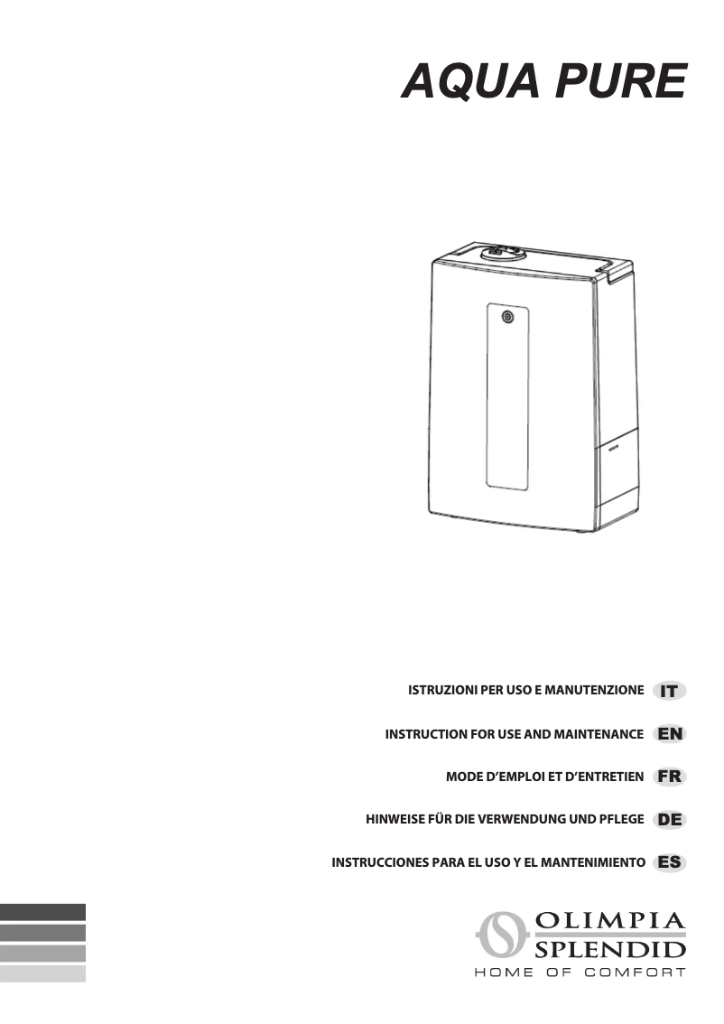 Imagen de la primera página del manual del dispositivo Aqua Pure