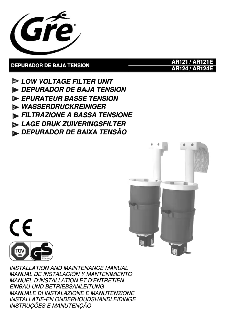 Imagen de la primera página del manual del dispositivo AR121E