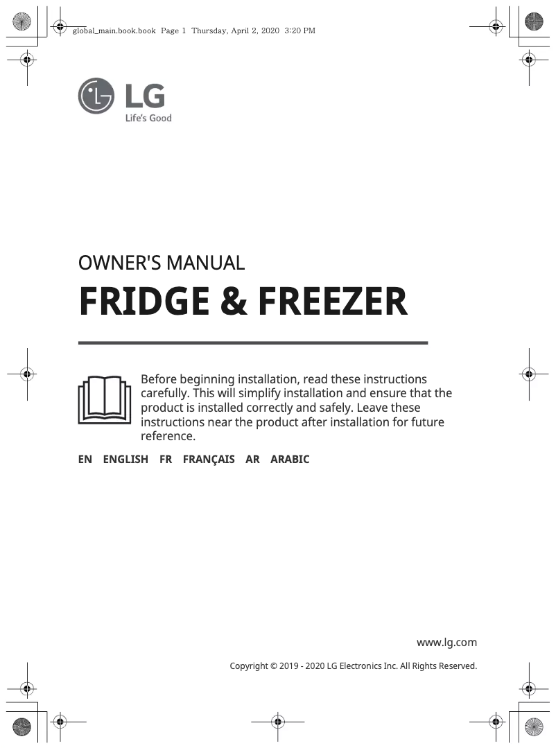 Imagen de la primera página del manual del dispositivo GC-M297SQGT