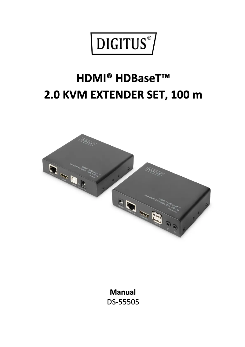 Imagen de la primera página del manual del dispositivo DS-55505