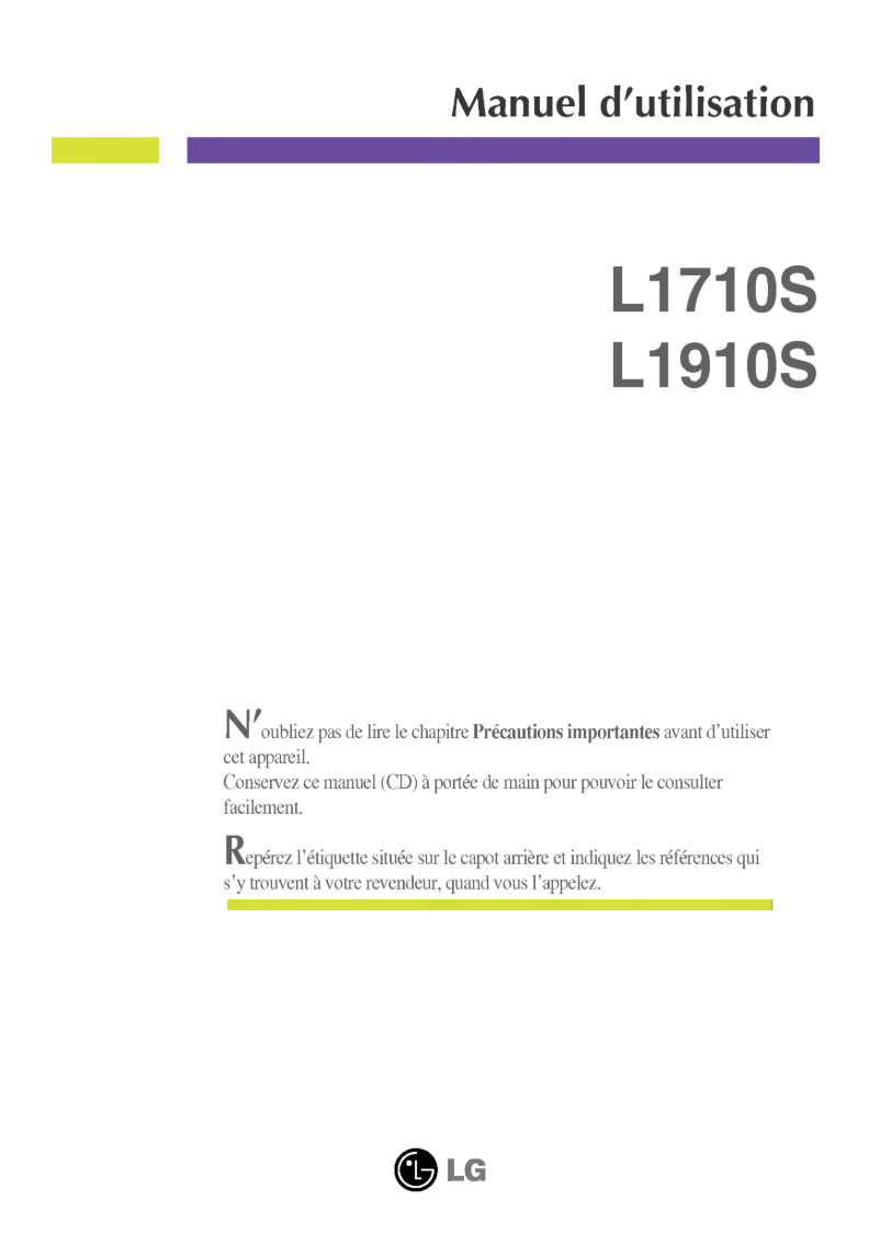 Imagen de la primera página del manual del dispositivo L1910S