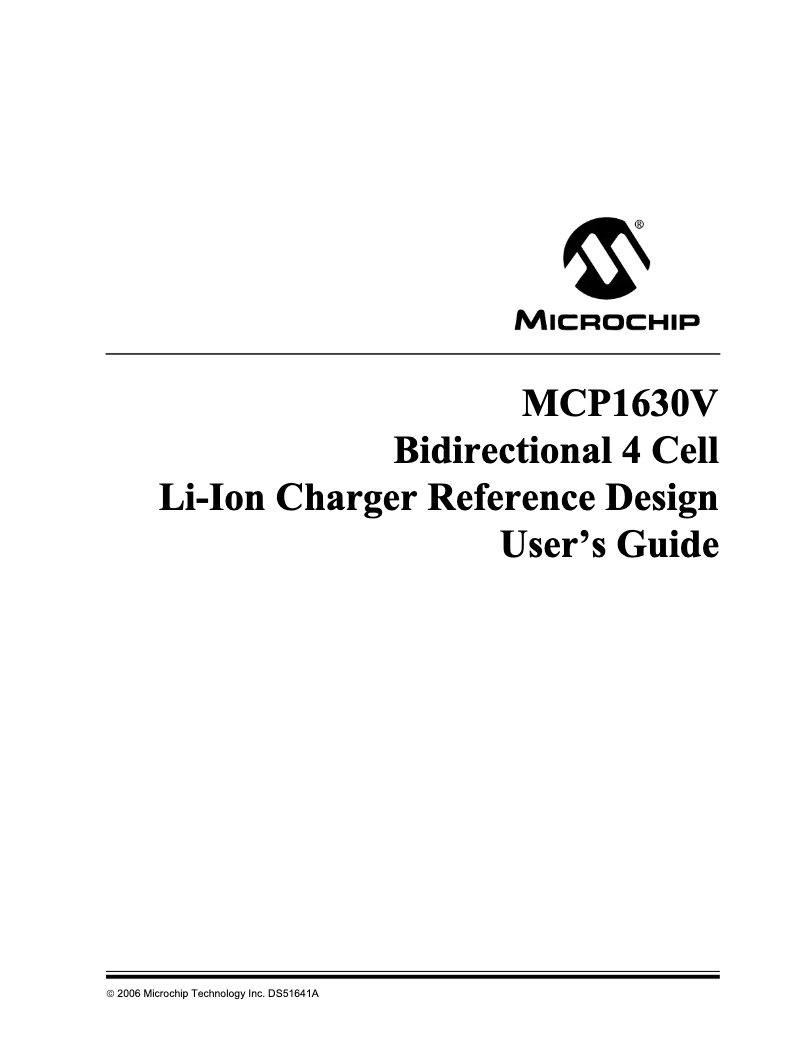 Imagen de la primera página del manual del dispositivo MCP1630V