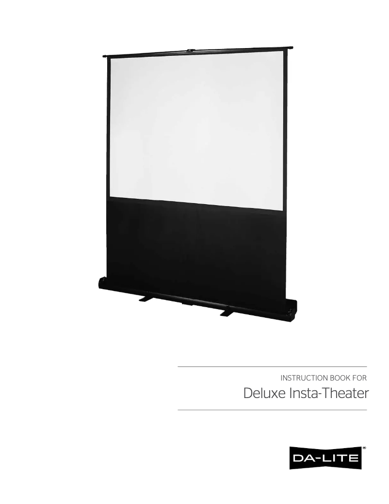 Página 1 del manual Manual de usuario Da-Lite Deluxe Insta-Theater 83315