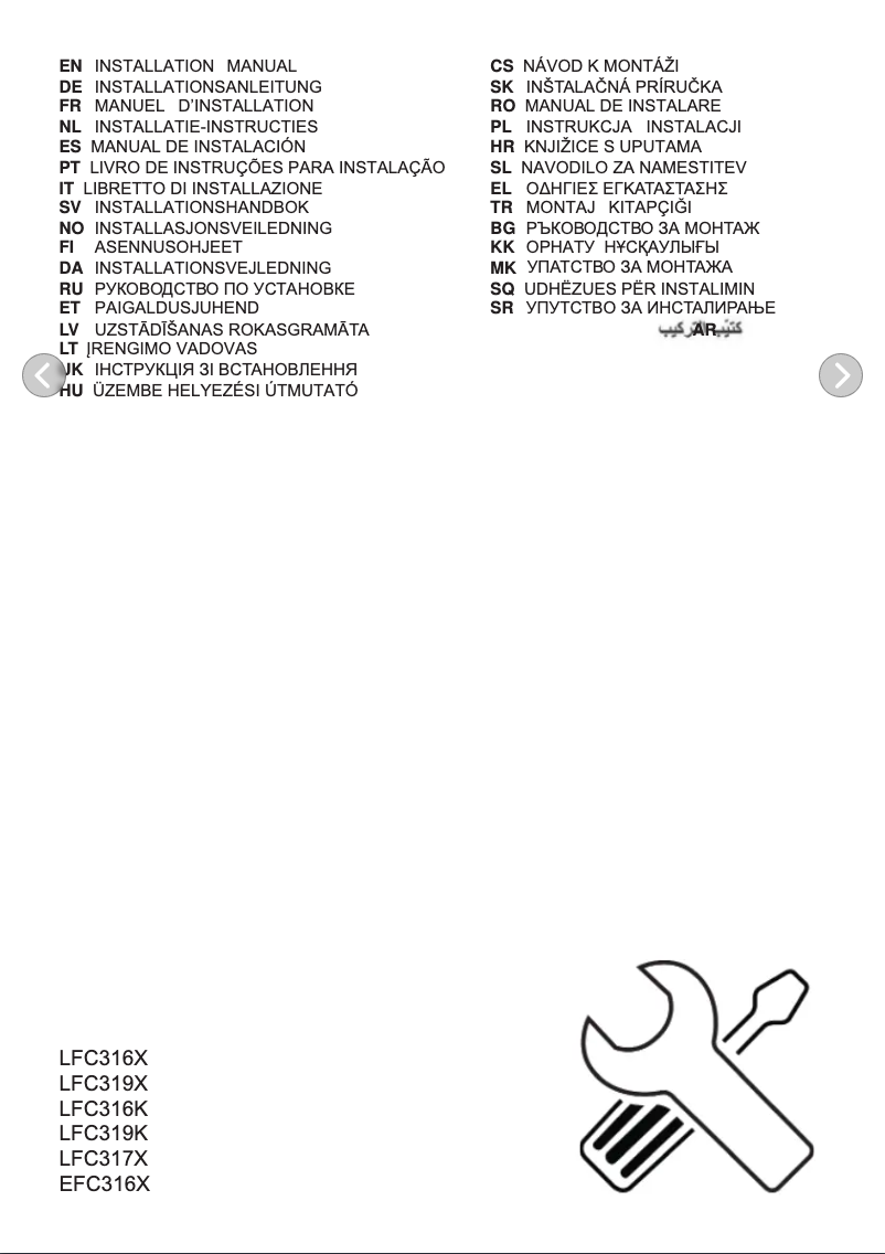Imagen de la primera página del manual del dispositivo LFC319X
