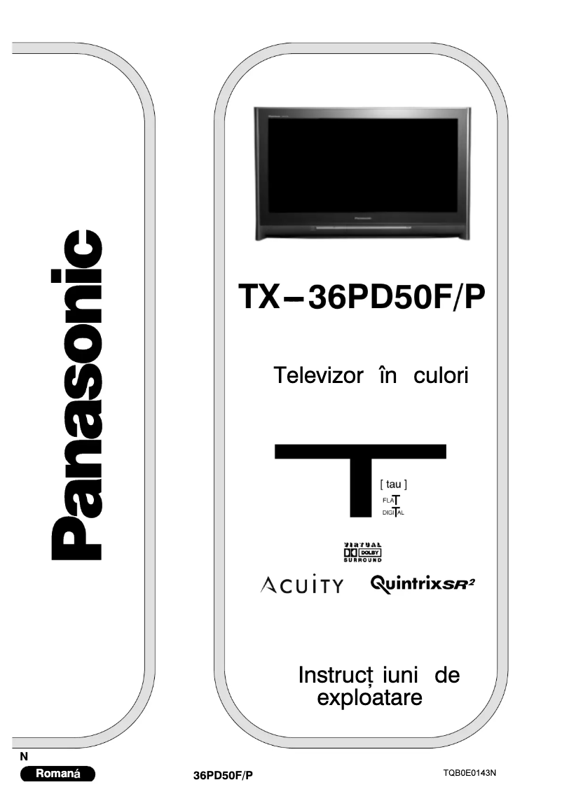 Imagen de la primera página del manual del dispositivo TX-36PD50FP