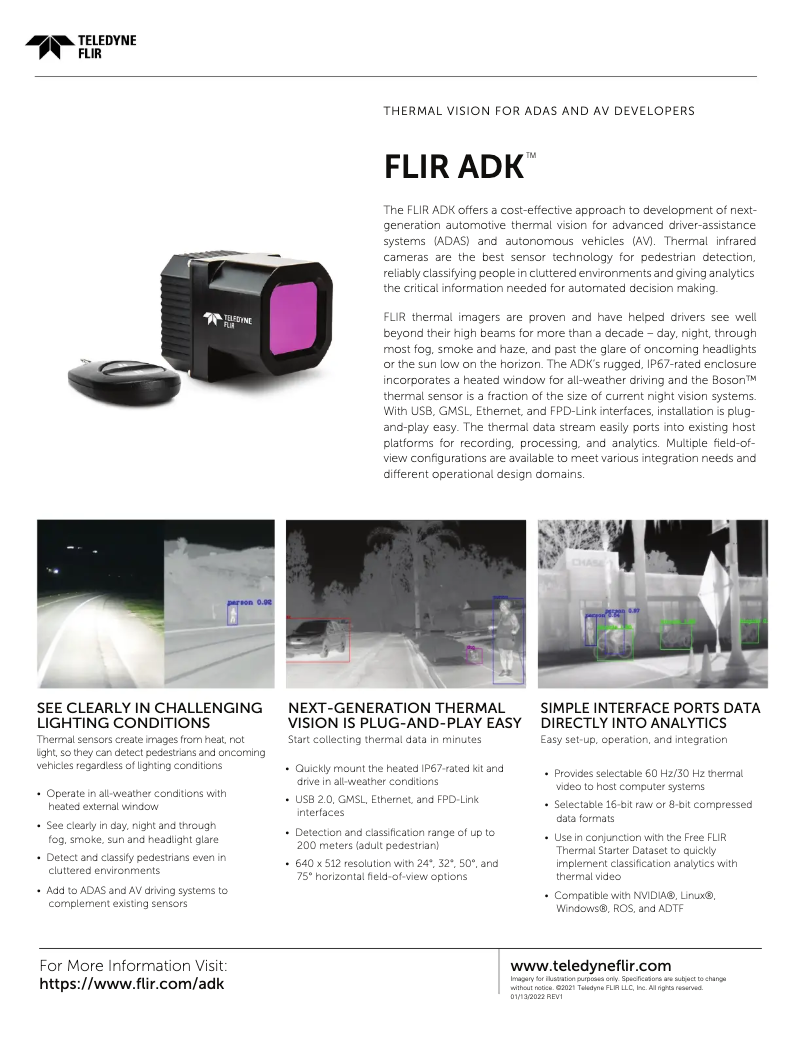 Página nº 1 - Ficha técnica FLIR ADK