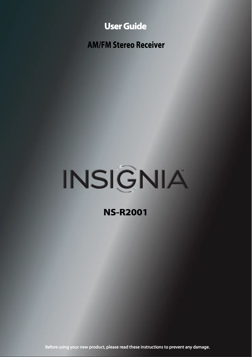 Imagen de la primera página del manual del dispositivo NS-R2001