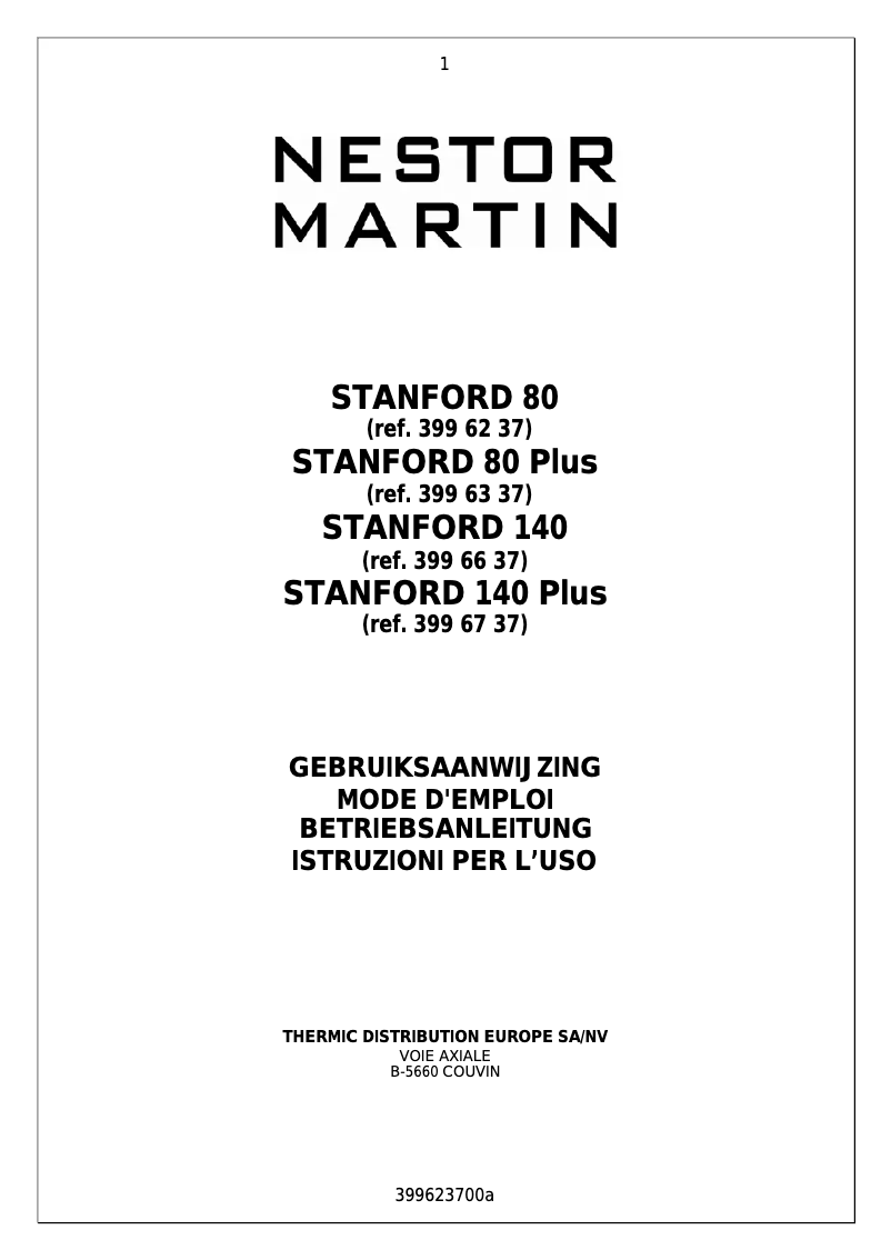 Página nº 1 - Manual de usuario Nestor Martin STANFORD 80 Plus