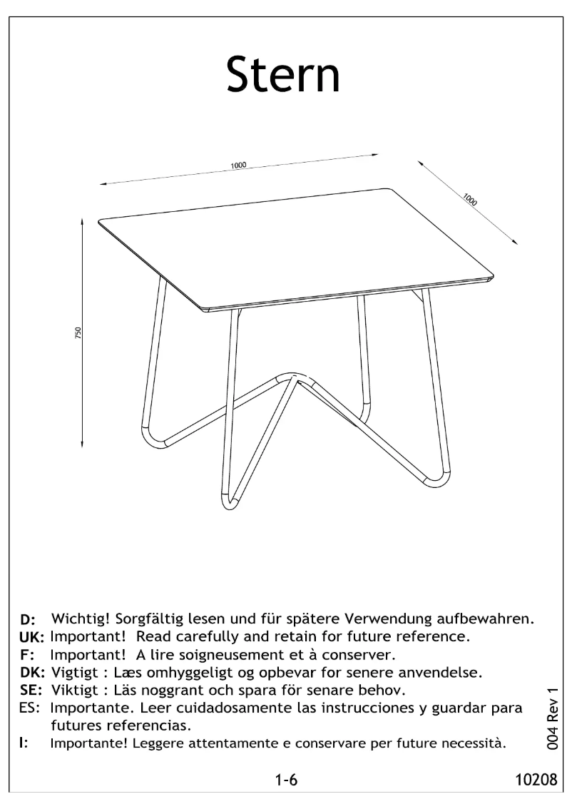 Página nº 1 - Manual de usuario JYSK Ugledige