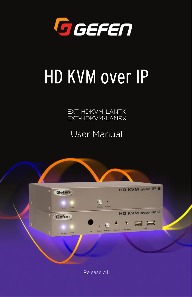 Imagen de la primera página del manual del dispositivo EXT-HDKVM-LANRX
