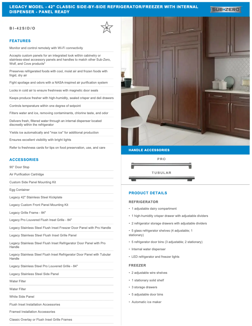 Página 1 del manual Manual de usuario Sub-Zero BI-42SIO