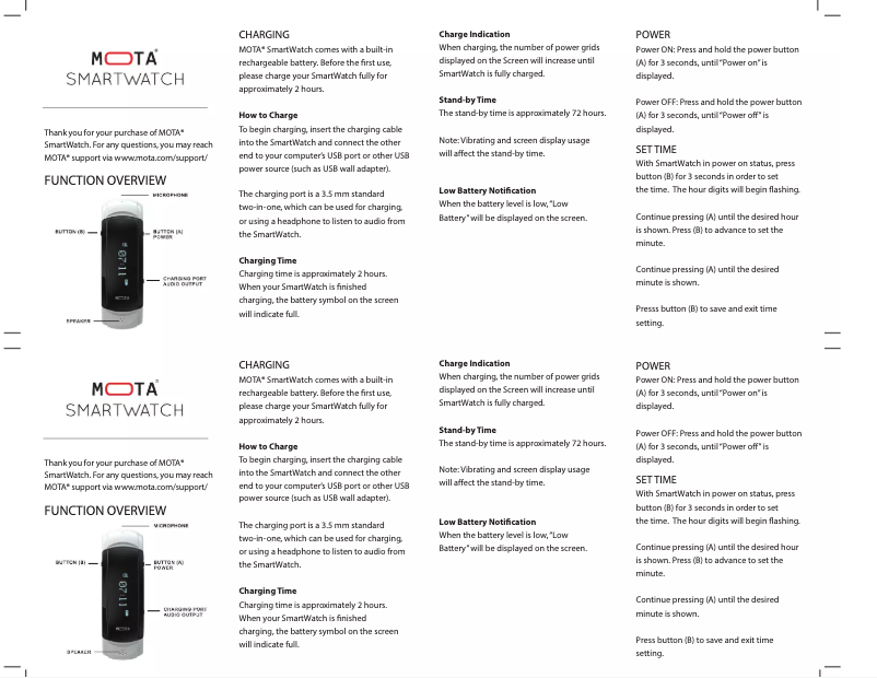 Imagen de la primera página del manual del dispositivo G1