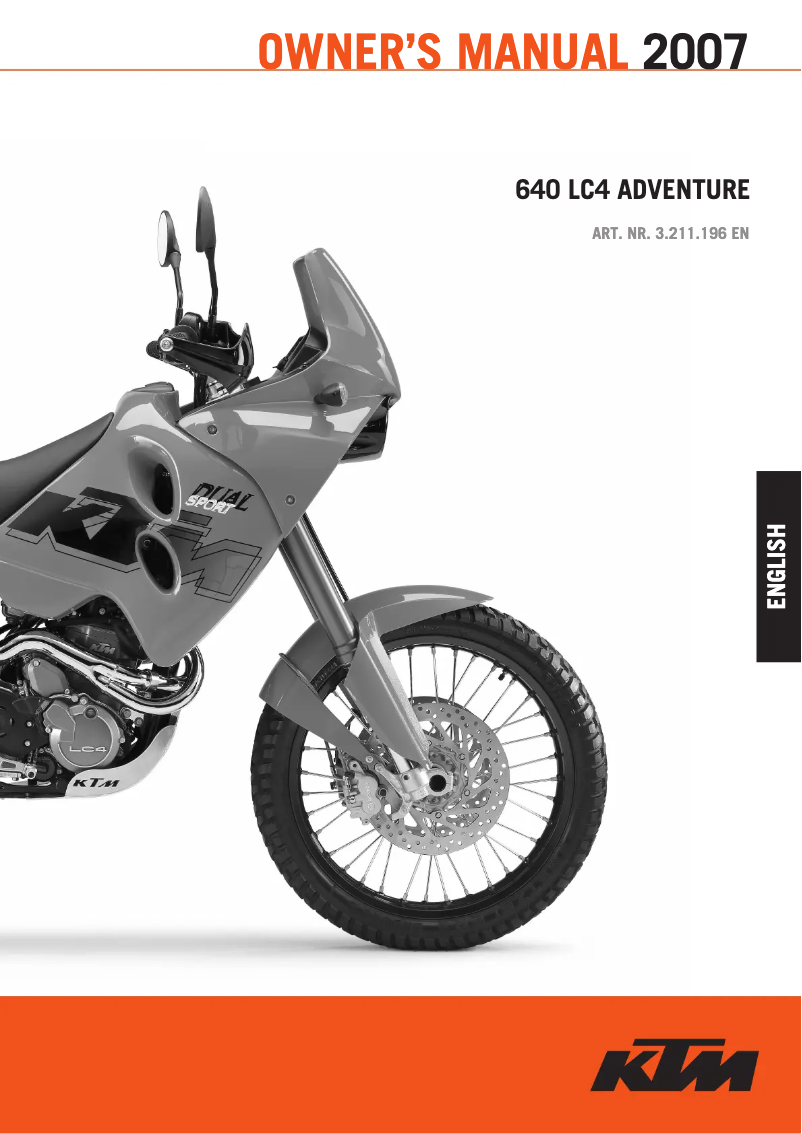 Imagen de la primera página del manual del dispositivo 640 LC4 Adventure (2007)