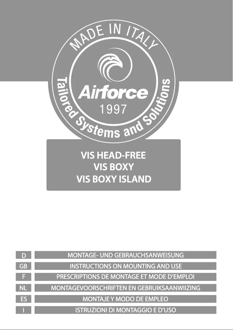 Página 1 del manual Manual de usuario Airforce Vis Boxy