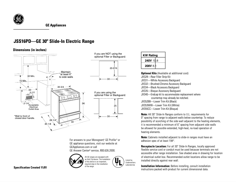 Imagen de la primera página del manual del dispositivo JSS16PDCT