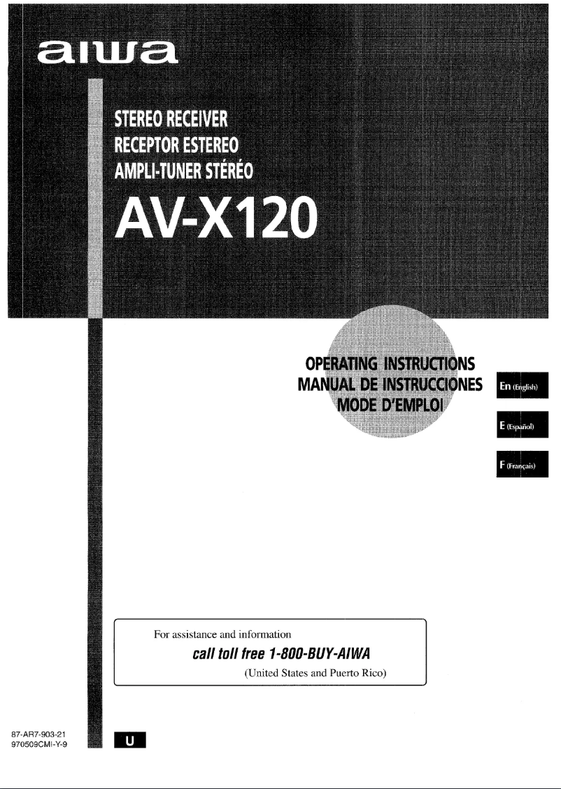 Página 1 del manual Manual de usuario Aiwa AV-X120
