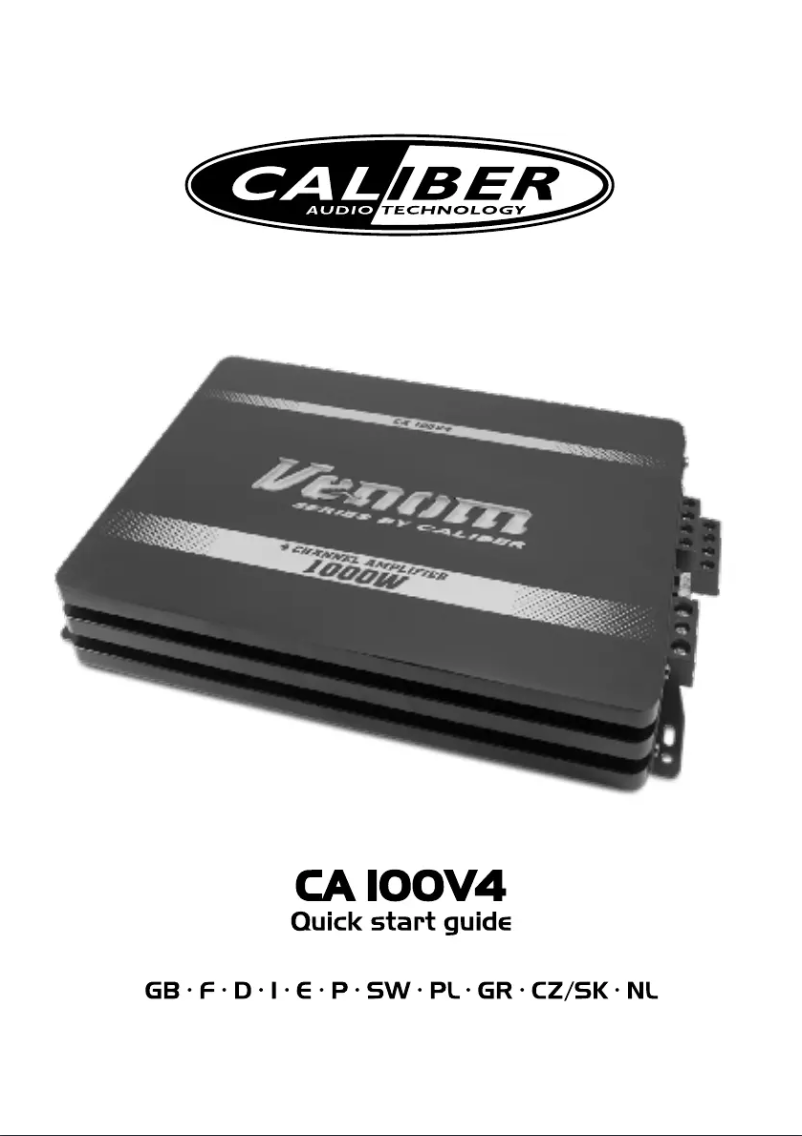 Página 1 del manual Manual de usuario Caliber CA100V4