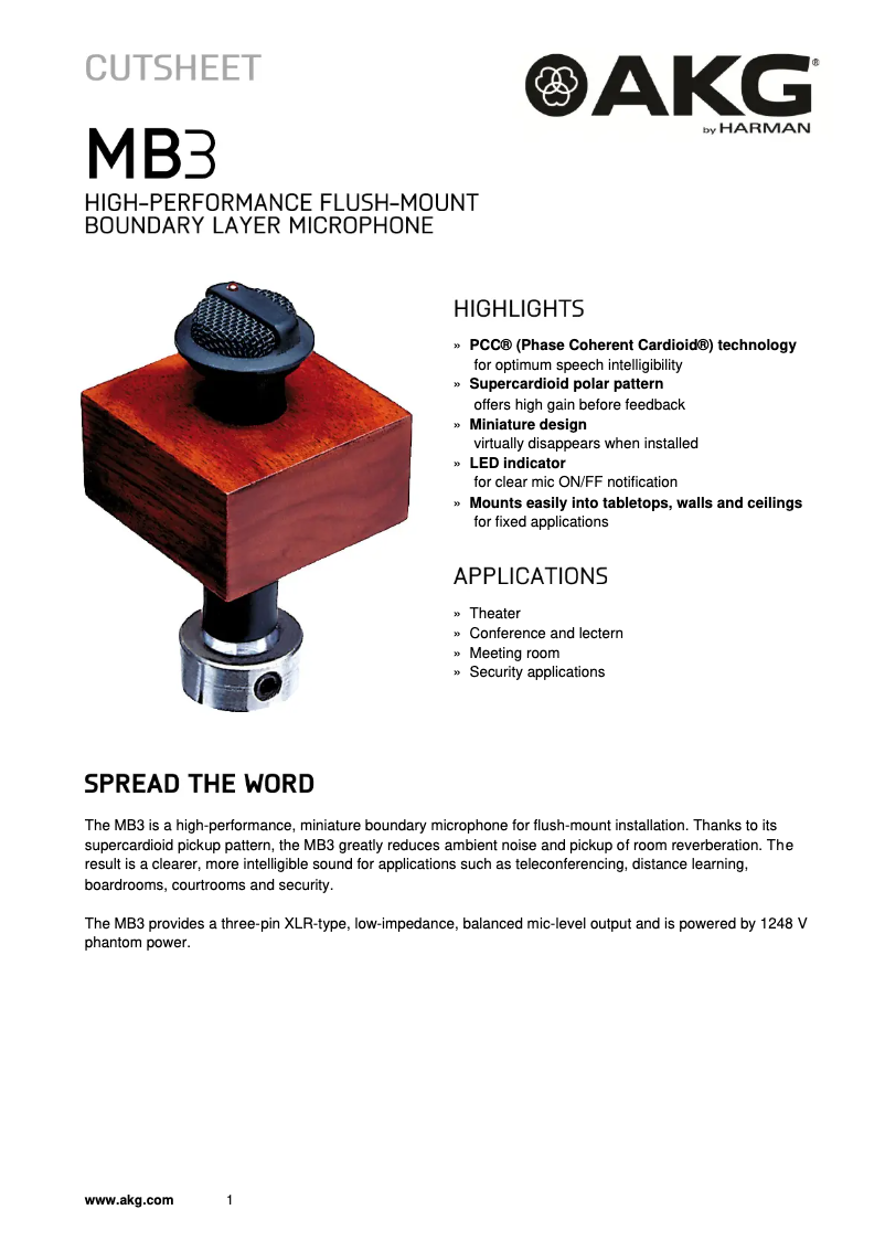 Imagen de la primera página del manual del dispositivo MB3