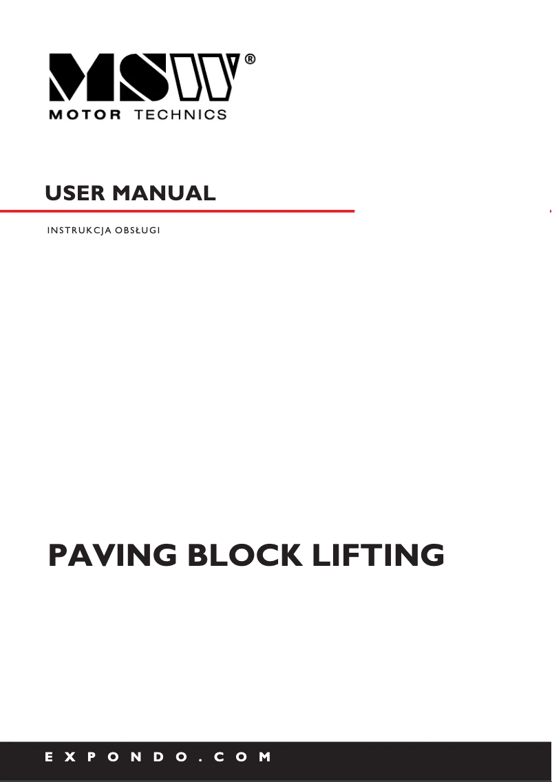 Imagen de la primera página del manual del dispositivo MSW-LC 300HM