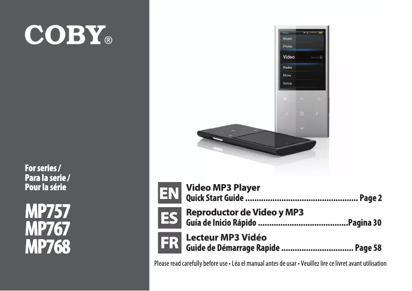 Imagen de la primera página del manual del dispositivo MP757