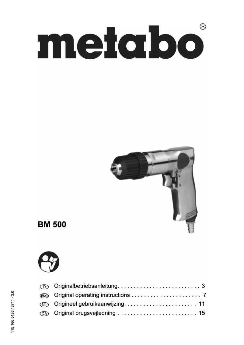 Página 1 del manual Manual de usuario Metabo BM 500