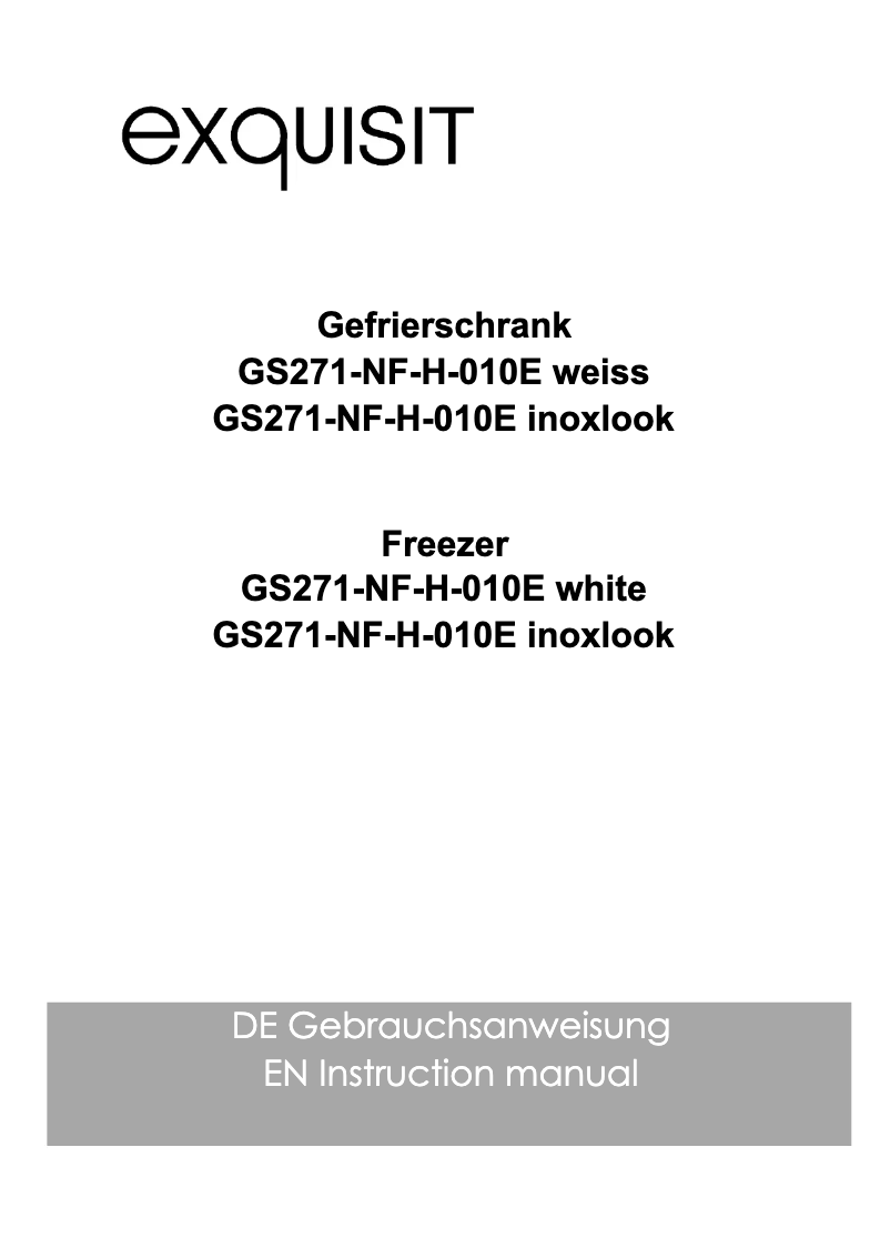 Imagen de la primera página del manual del dispositivo GS271-NF-H-010D