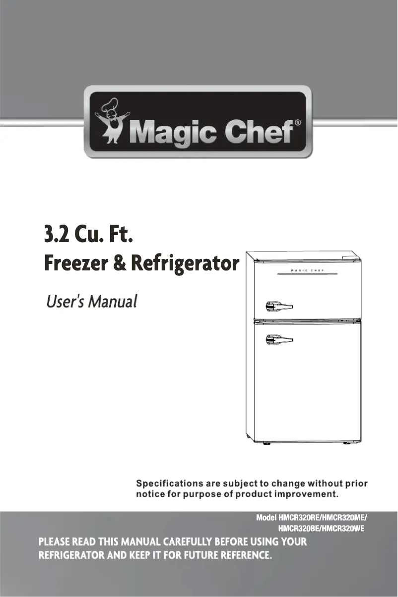 Página 1 del manual Manual de usuario Magic Chef HMCR320ME
