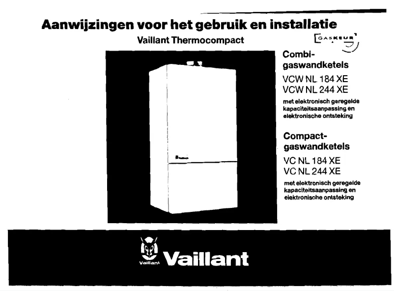 Página nº 1 - Manual de usuario Vaillant thermoCOMPACT VCW NL 244 XE