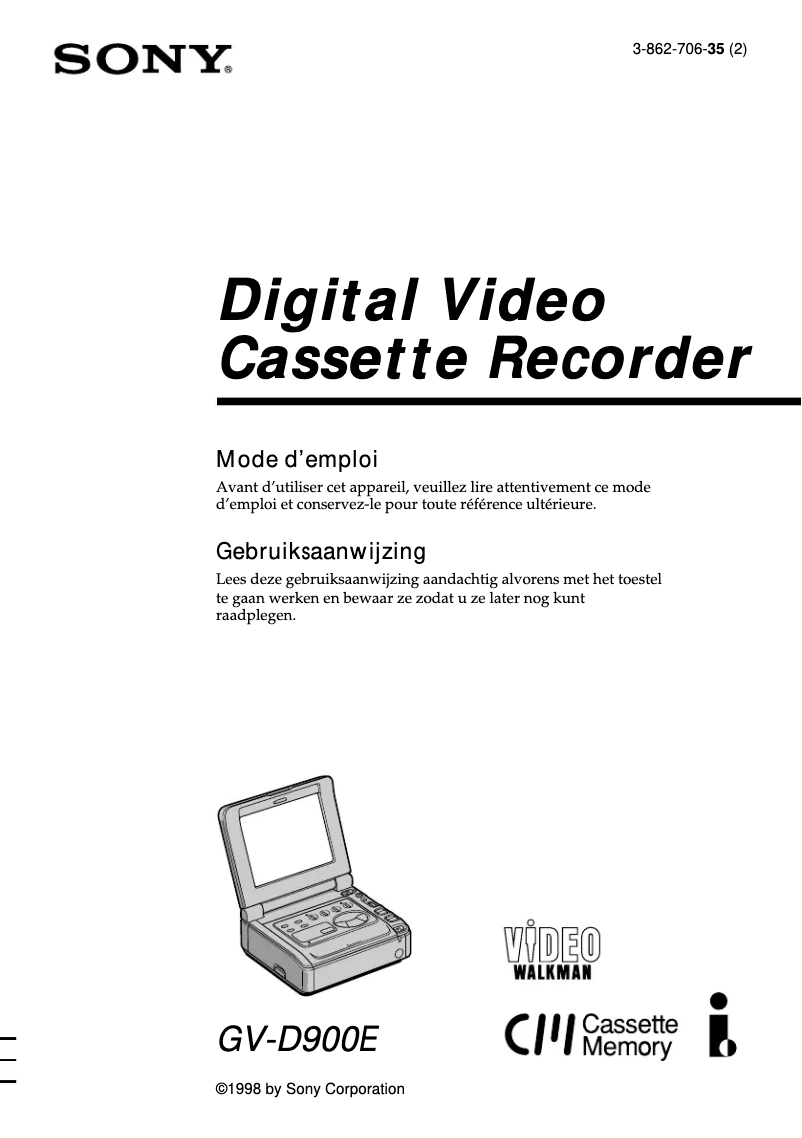 Página nº 1 - Manual de usuario Sony GV-D900E