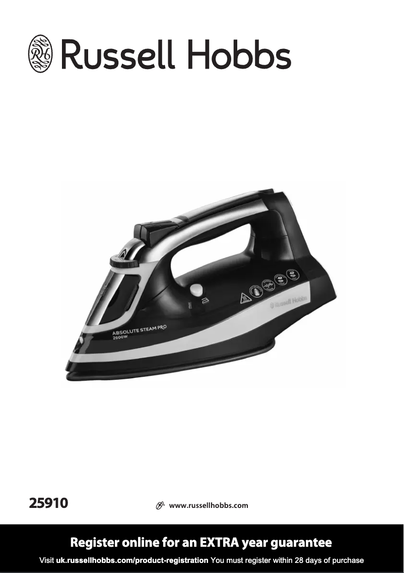 Página 1 del manual Manual de usuario Russell Hobbs Absolute Steam Ultra 25910