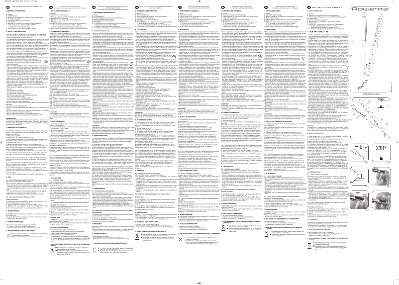 Imagen de la primera página del manual del dispositivo SF6151 Liss and Curl