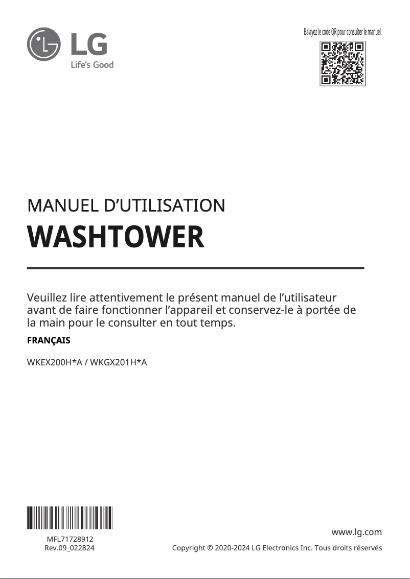 Imagen de la primera página del manual del dispositivo WKEX200HWA