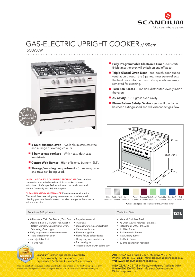 Imagen de la primera página del manual del dispositivo SCU900W