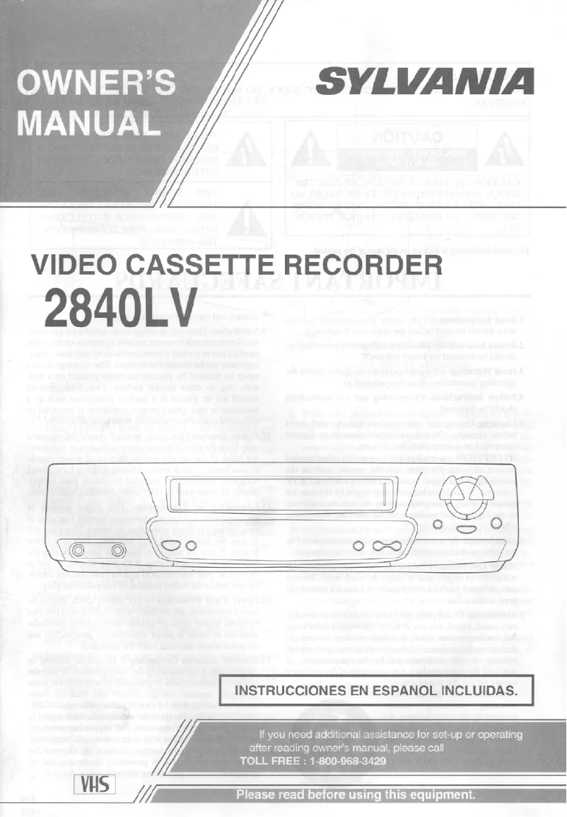 Página 1 del manual Manual de usuario Sylvania 2840LV