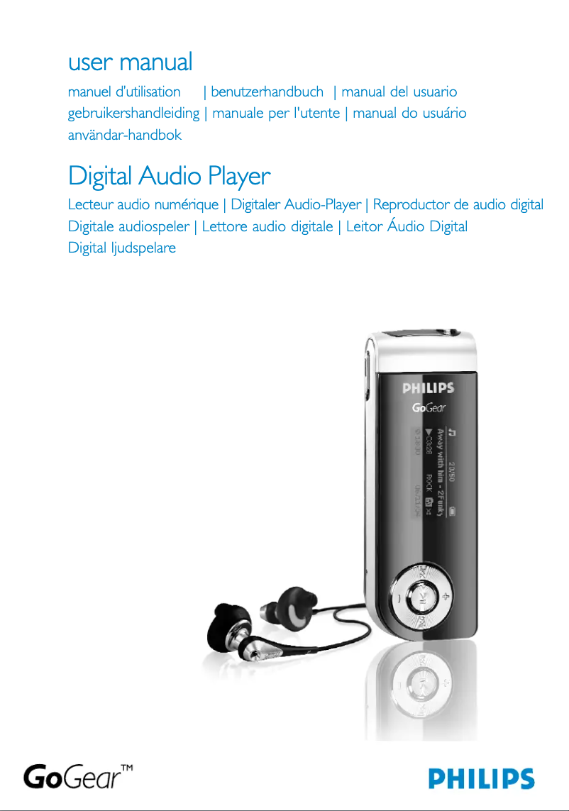 Imagen de la primera página del manual del dispositivo GoGear SA175