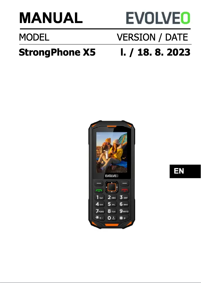 Página nº 1 - Manual de usuario Evolveo StrongPhone X5