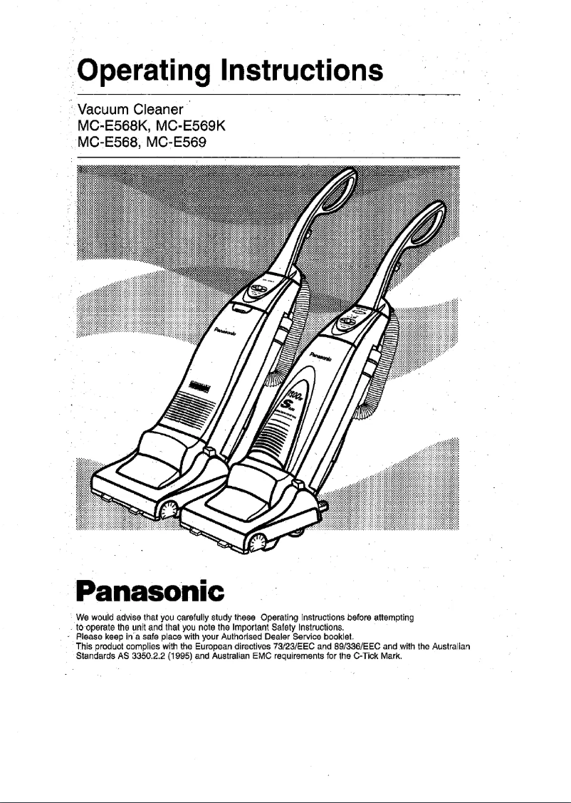 Página 1 del manual Manual de usuario Panasonic MC-E569