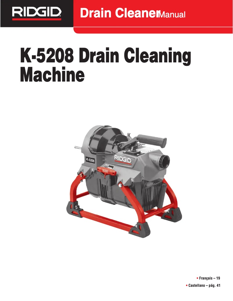 Imagen de la primera página del manual del dispositivo K-5208