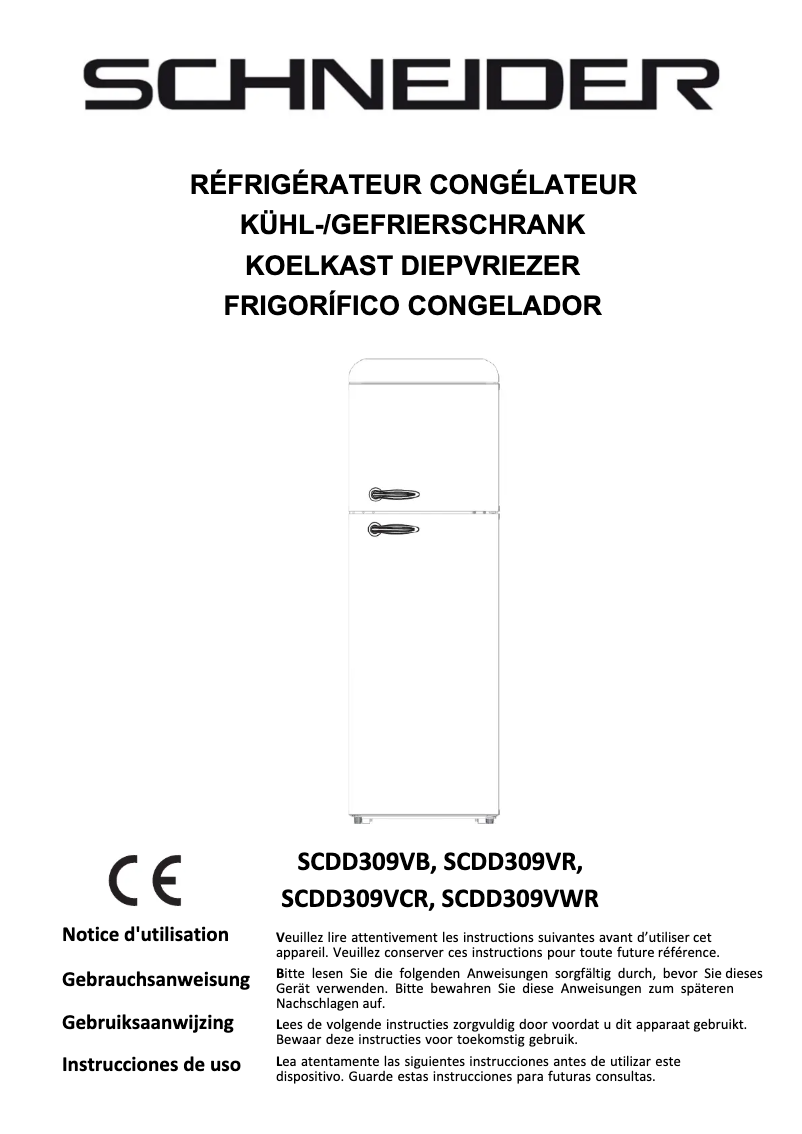 Imagen de la primera página del manual del dispositivo SCDD309VWR