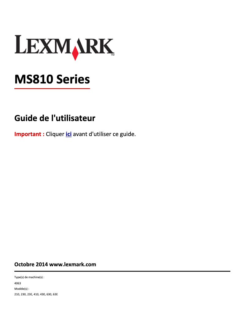 Imagen de la primera página del manual del dispositivo MS810