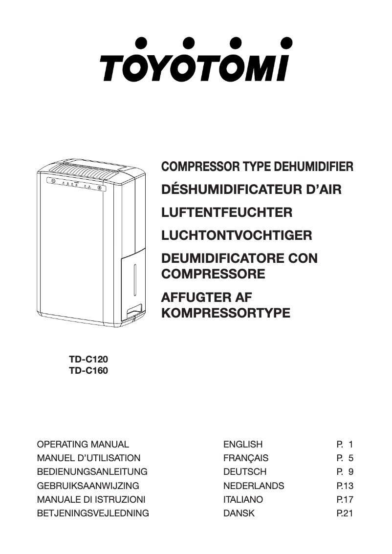 Página 1 del manual Manual de usuario Toyotomi TD-C120
