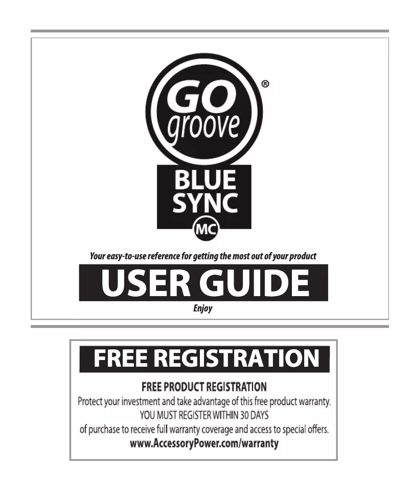 Página 1 del manual Manual de usuario Accessory Power BLUESYNC-MCWB
