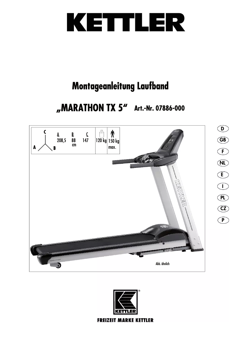 Página 1 del manual Manual de usuario Kettler Marathon TX5