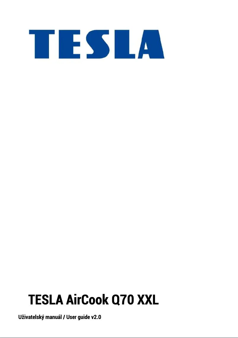 Página 1 del manual Manual de usuario Tesla AirCook Q70 XXL