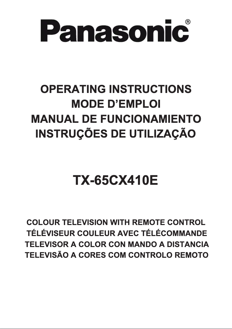 Imagen de la primera página del manual del dispositivo Viera TX-65CX410E